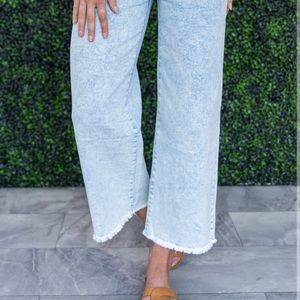 Entro Acid Wash high rise crops, S